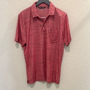 Travis Matthew Men's Red Polo Shirt size M